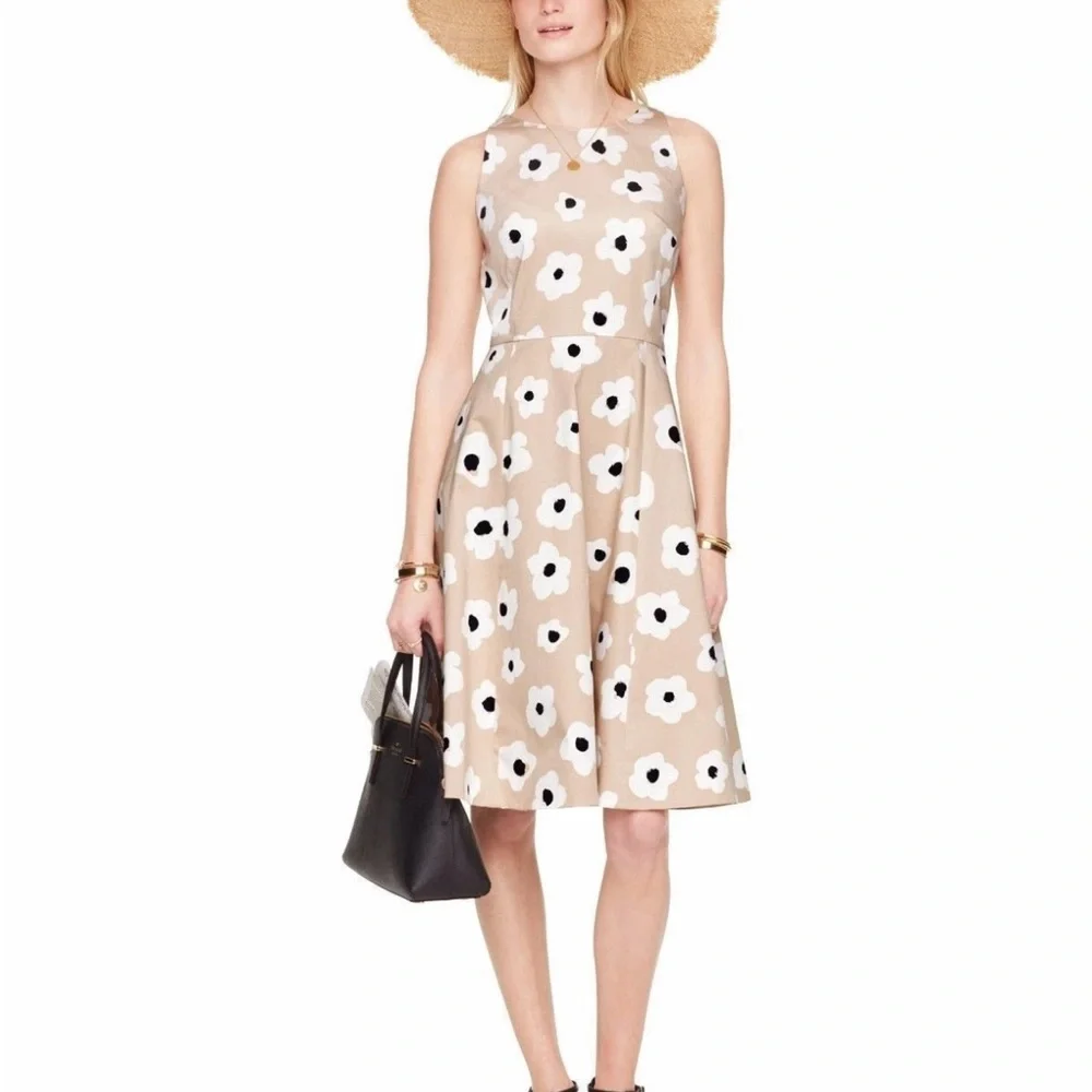 Kate Spade New York Faye floral bow in the back A-line party dress 4‎ $398
